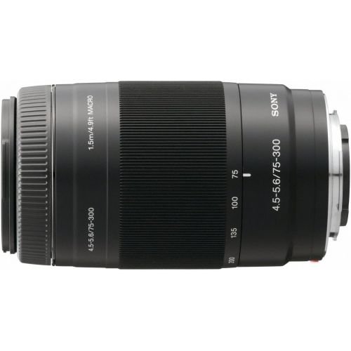 소니 Sony 75 300mm f/4.5 5.6 Compact Super Telephoto Zoom Lens for Sony Alpha Digital SLR Camera