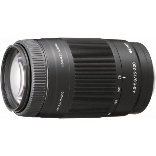 소니 Sony 75 300mm f/4.5 5.6 Compact Super Telephoto Zoom Lens for Sony Alpha Digital SLR Camera