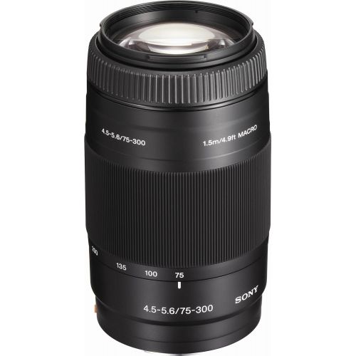 소니 Sony 75 300mm f/4.5 5.6 Compact Super Telephoto Zoom Lens for Sony Alpha Digital SLR Camera