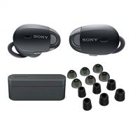 Sony WF-1000X True Wireless Noise Canceling Headphones (Black) with Noise Isolating Memory Foam Tips & Silicone Earbuds (3 Pairs Each, 6 Pairs Total) Bundle (2 Items)