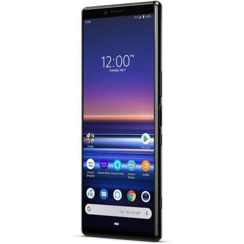 소니 Sony Xperia 1 with Alexa Hands-Free - Unlocked Smartphone - 128GB - Black - (US Warranty) in 6.5 4K HDR OLED Display