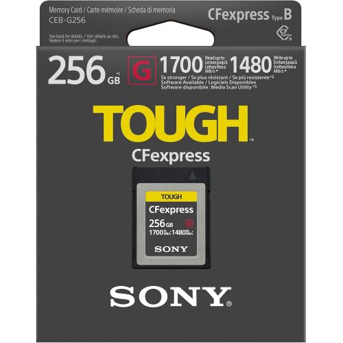 소니 Sony 256GB Tough CEB-G Series CFexpress Type B Memory Card with Koah Pro Type-C 10Gbps CFexpress Reader Bundle (2 Items)