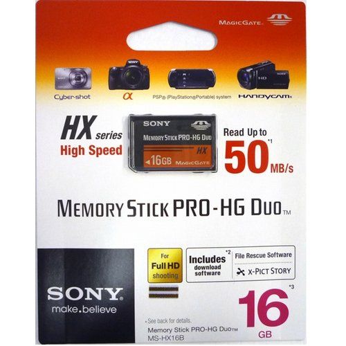 소니 Sony Memory Stick PRO-HG Duo HX Memory Card - 16GB - High Speed 50MB/s