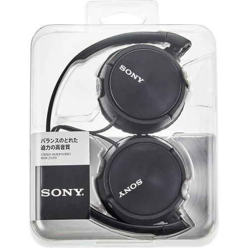 소니 Sony Dynamic closed-type headphones MDR-ZX310-B Black