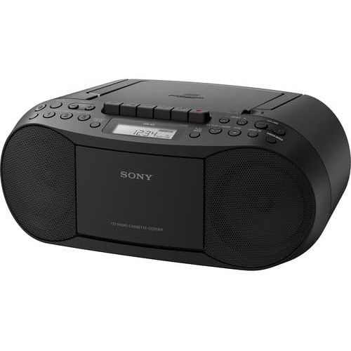 소니 Sony Portable Digital Tuner AM/FM Radio Cd Player Mega Bass Reflex Stereo Sound System Plus 6ft Cube Cable Aux Cable to Connect Any iPod, iPhone or Mp3 Digital Audio Player