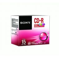 Sony Music Color CD-R Slim Jewel (15 pk)
