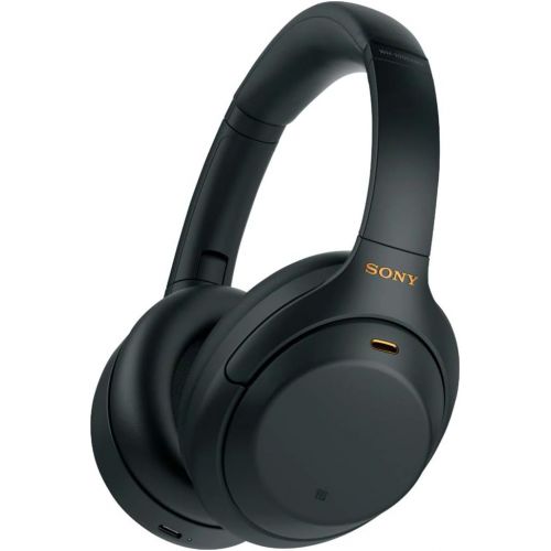 소니 Sony WH1000XM4/B Premium Noise Cancelling Wireless Over-The-Ear Headphones with Built in Microphone Black Bundle with Deco Gear Hard Case + Pro Audio Headphone Stand + Microfiber C