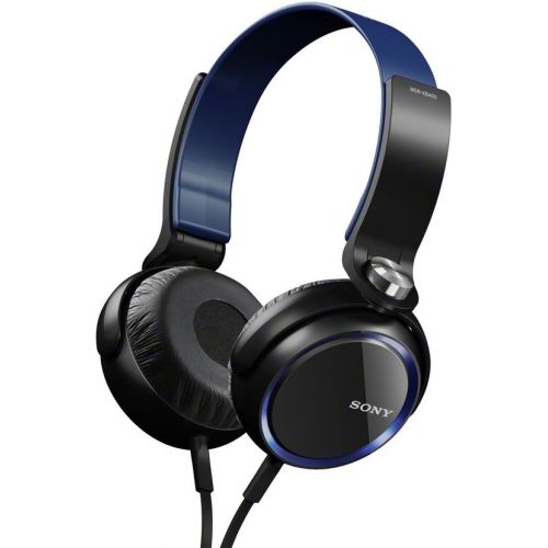 소니 Sony MDRXB400/BLU Extra Bass Over The Head 30 mm Driver Headphone, Blue
