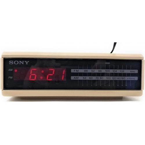 소니 Sony Dream Machine Fm/am Digital Alarm Clock Radio Tan Vintage Retro Icf-c2w