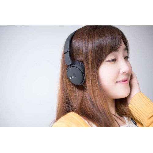 소니 Sony Extra Bass Smartphone Headset with Mic (Black) Headphone (MDRZX110AP)