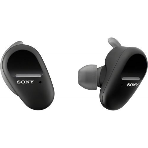 소니 Sony WF-SP800N Truly Wireless Sports In-Ear Noise Canceling Headphones with Mic For Phone Call And Alexa Voice Control, Black