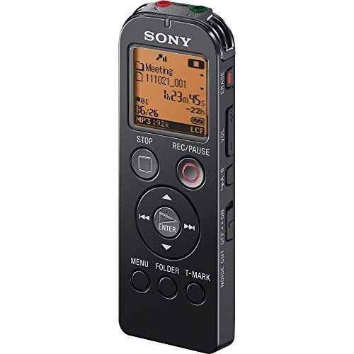 소니 Sony ICD-UX523 4GB VOR Expandable Voice Tracer Digital Recorder with Direct USB Connect - Black