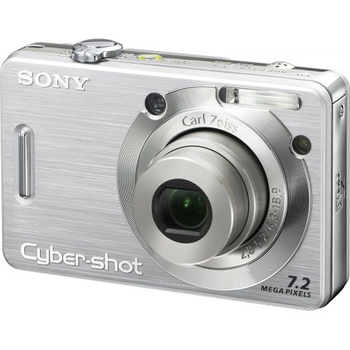 소니 Sony Cybershot DSCW55 7.2MP Digital Camera with 3x Optical Zoom (Silver) (OLD MODEL)