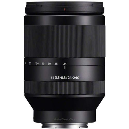 소니 Sony FE 24-240mm F3.5-6.3 OSS E-Mount Lens Bundle with 72mm UV Filter, Lens Case, Cleaning Kit, LensCap Leash, PC Software Package