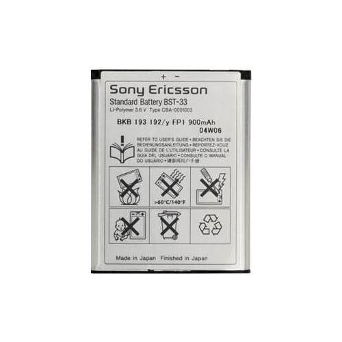 소니 Sony Ericsson TM506 V800 W300 W302 Z530i Z610i Z750 Z320 Z530 Z610 P990i W300i W580i K530i K550i K550im W595 W610 W660 W705 W850 W880 W888 W900 W900 W950 W958 W960 BST-33 Battery