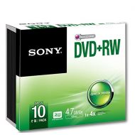 Sony 10DPW47R2 4X 4.7 GB DVD plus RW Discs 10-Pack (Discontinued by Manufacturer)