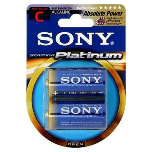 소니 Sony CFDS70 Stereo CD/Cassette Boombox Home Audio Radio (Black) with 6 Stamina C-Batteries Bundle (2 Items)