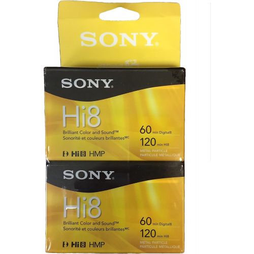 소니 Sony Hi-8 HMPD 120 minute 2-Pack Video Camcorder Cassette Tapes