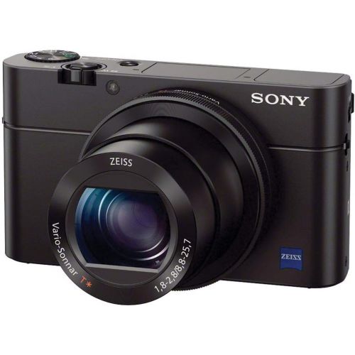 소니 Sony Cyber-Shot DSC-RX100 III Digital Camera, 20.1MP - Bundle with Case, 32GB Class 10 SDHC Card, Cleaning Kit, USB Card Reader