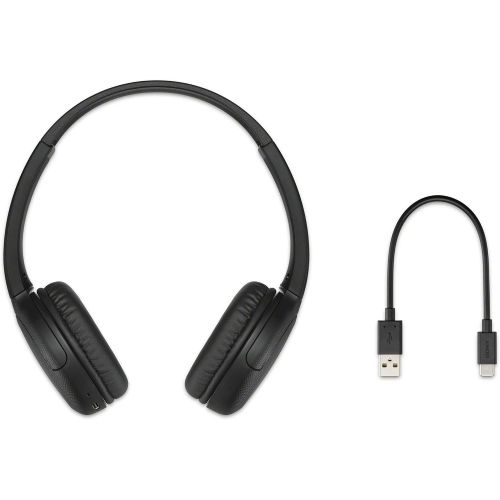 소니 Sony WH-CH510 Wireless On-Ear Headphones (Black) with USB Bluetooth Dongle Adapter Bundle (2 Items)