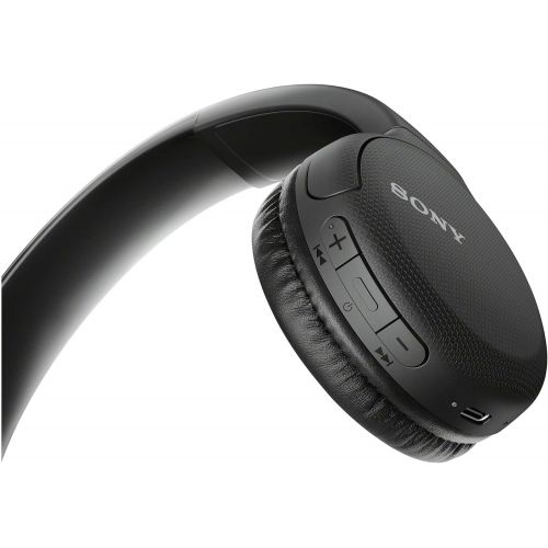 소니 Sony WH-CH510 Wireless On-Ear Headphones (Black) with USB Bluetooth Dongle Adapter Bundle (2 Items)