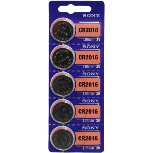 소니 Sony CR2016 3 Volt Lithium Manganese Dioxide Batteries, Genuine Sony Blister Packaging (100 Pieces)