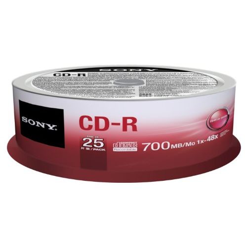 소니 Sony 25CDQ80SP CD-R 700MB/80min Spindle (Pack of 25)