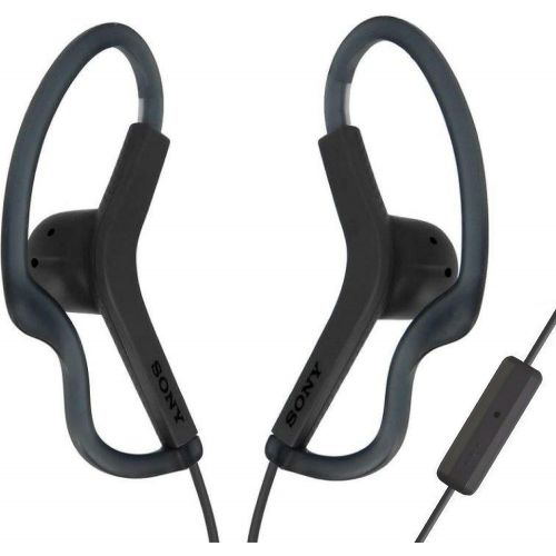 소니 Sony Extra Bass Active Sports in Ear Ear Bud Over The Ear Splashproof Premium Headphones a Built-in mic Hands-Free Calls Dark Gray (Limited Edition)