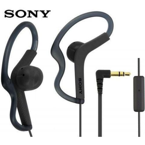 소니 Sony Extra Bass Active Sports in Ear Ear Bud Over The Ear Splashproof Premium Headphones a Built-in mic Hands-Free Calls Dark Gray (Limited Edition)