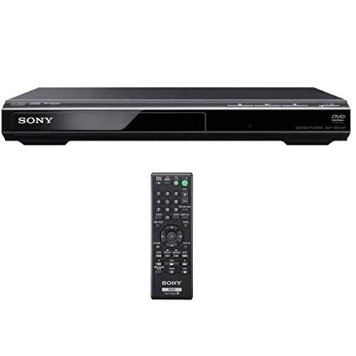 소니 Sony DVPSR210P Progressive Scan DVD Player/Writer, Black with 6ft High Speed HDMI Cable