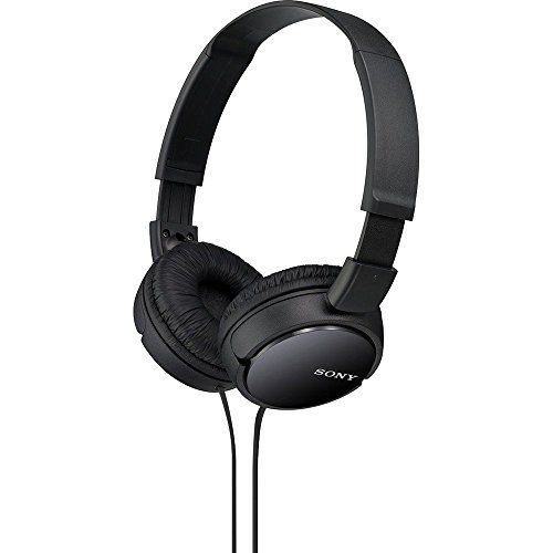 소니 Sony MDR-ZX110 Stereo Headphones Loud and Clear Sound Quality - Black