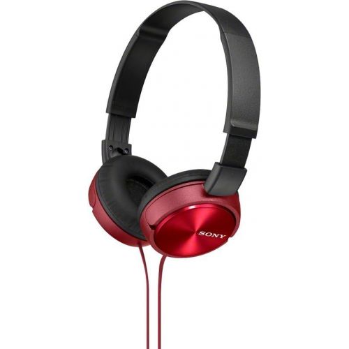 소니 Sony Foldable Headphones with Smartphone Mic and Control - Metallic Red