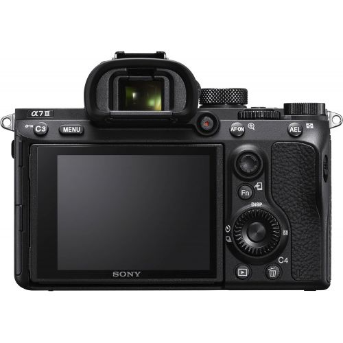 소니 Sony Alpha a7 III Mirrorless Digital Camera (Body Only) with Deluxe Accessory Bundle - Includes: 2X SanDisk Extreme PRO 64GB Memory Card, Replacement Battery for Sony NP-FZ100, & M