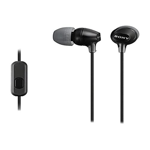 소니 Sony MDR-EX15AP Earphones with Smartphone Mic and Control - Black