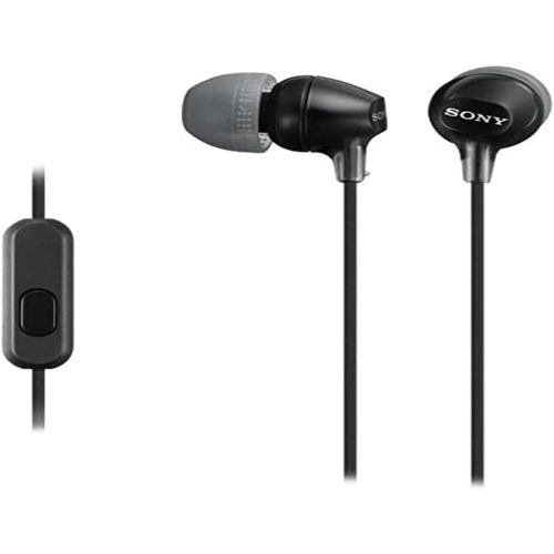 소니 Sony MDR-EX15AP Earphones with Smartphone Mic and Control - Black