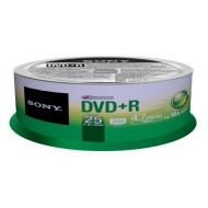 Sony 25DPR47SP 16x DVD+R 4.7GB Recordable DVD Media - 25 Pack Spindle