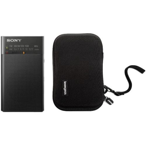 소니 Sony ICFP27 Portable AM/FM Radio with Speaker with Knox Gear Travel and Storage Case (2 Items)