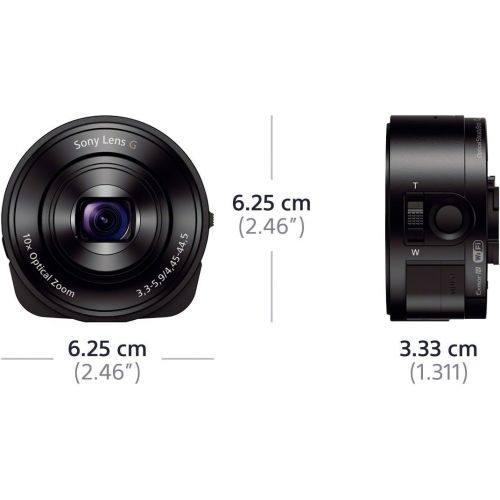 소니 Sony DSC-QX10/B Smartphone Attachable 4.45-44.5mm Lens-Style Camera