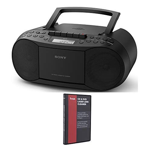 소니 Sony Portable Full Range Stereo Boombox Sound System with MP3 CD Player, AM/FM Radio, 30 Presets, Headphone and AUX Jack - Bonus DB Sonic CD Head Cleaner