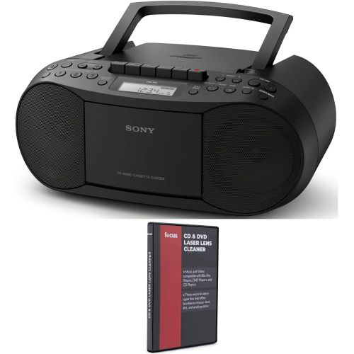 소니 Sony Portable Full Range Stereo Boombox Sound System with MP3 CD Player, AM/FM Radio, 30 Presets, Headphone and AUX Jack - Bonus DB Sonic CD Head Cleaner