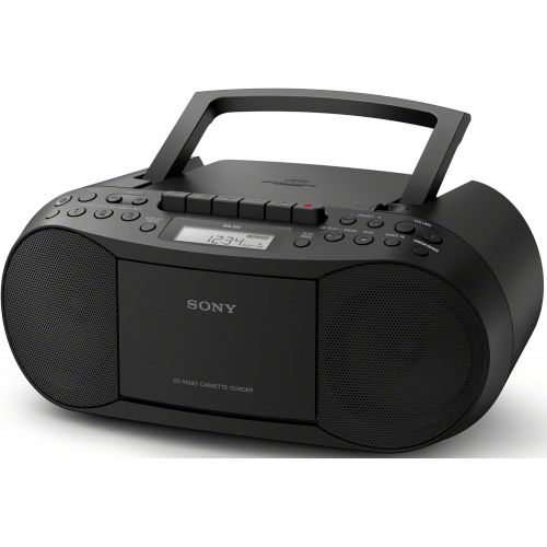 소니 Sony Portable Full Range Stereo Boombox Sound System with MP3 CD Player, AM/FM Radio, 30 Presets, Headphone and AUX Jack - Bonus DB Sonic CD Head Cleaner