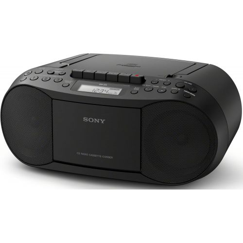 소니 Sony Portable Full Range Stereo Boombox Sound System with MP3 CD Player, AM/FM Radio, 30 Presets, Headphone and AUX Jack - Bonus DB Sonic CD Head Cleaner