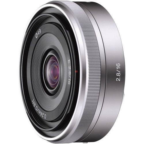 소니 Sony Alpha 16mm F2.8 Wide-Angle E-Mount Fixed Lens for NEX-5 NEX-3 SEL16F28 - International Version (No Warranty)