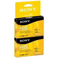 Sony P6120HMPR/2C 2-Pack 120-Minute Hi8 Tape with Hangtab