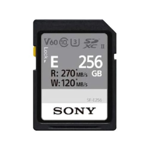 소니 Sony 256GB E-Series High Speed SD Card (2-Pack) with Koah Pro Card Reader and Rugged Memory Card Storage Case Bundle (3 Items)