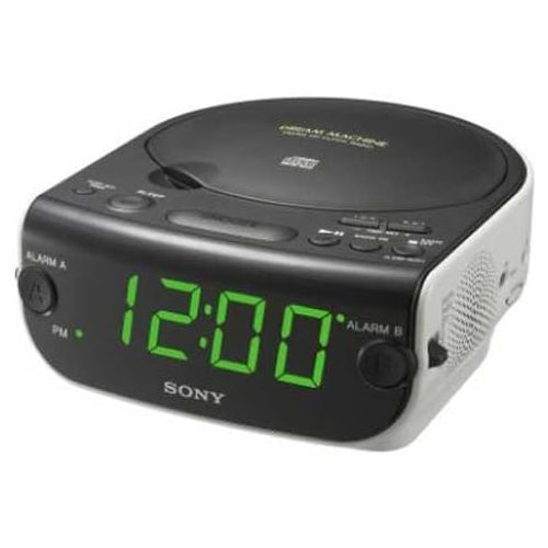 소니 Sony ICF-CD814 AM/FM Stereo Clock Radio with CD Player, White (Discontinued by Manufacturer)