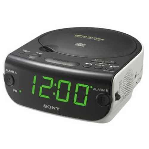 소니 Sony ICF-CD814 AM/FM Stereo Clock Radio with CD Player, White (Discontinued by Manufacturer)