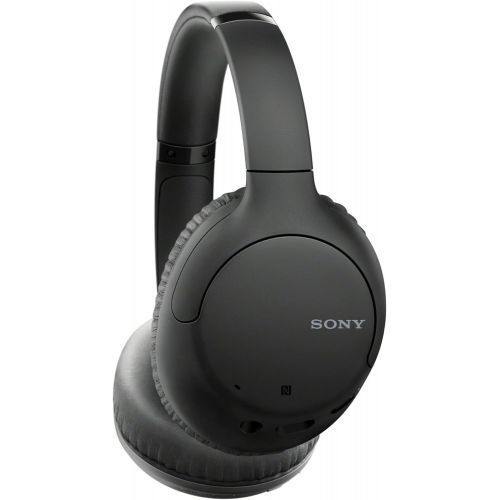 소니 Sony WHCH710N Wireless Bluetooth Noise Canceling Over-The-Ear Headphones (Black) with Kratos 18W PD Two-Port Power Adapter and Kratos 6-Feet Nylon Braided USB-C Cable Bundle (3 Ite