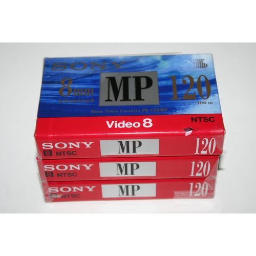 소니 SONY 8mm Video Cassette Tape P6-120MP - 120 Minutes (3 pack)