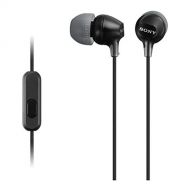 Sony MDREX15AP In-Ear Earbud Headphones with Mic, Black (MDREX15AP/B)